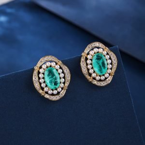 Bling Blue Cubic Zirconia Earrings