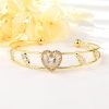 Love Heart Cubic Zirconia Bangle