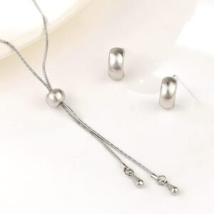 Silver Drop 2 Piece Necklace