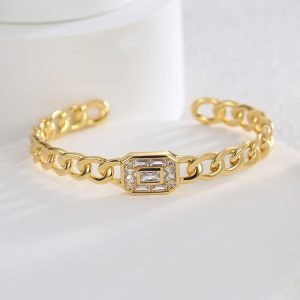 Royal Zirconia Gold Plated Bangle