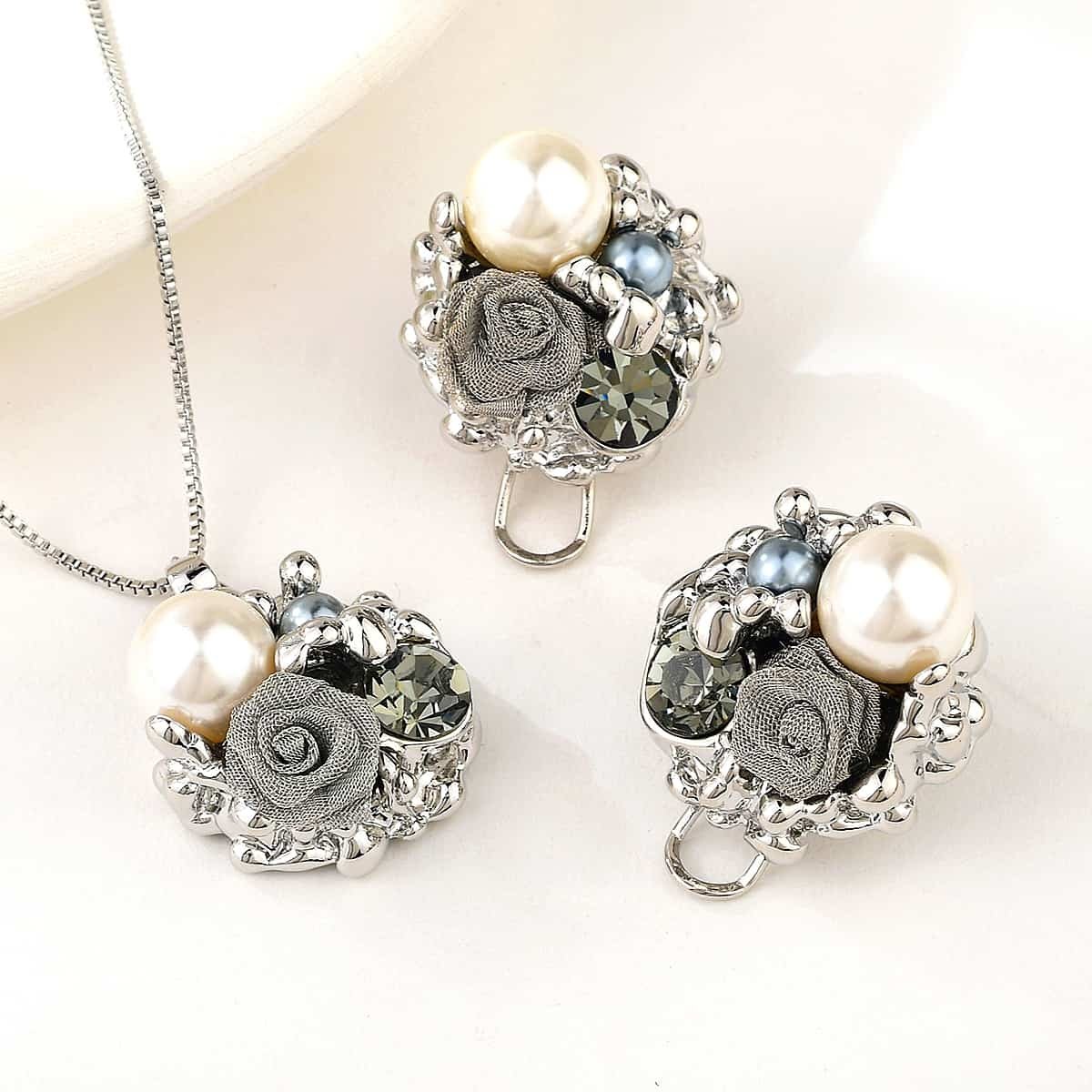 Silver Pearl Classic 2 Piece Necklace