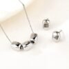 Silver Stones 2 Piece Necklace