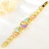 Geometric Multi-Colour Gold Plated Bracelets