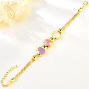 Multi-Colour Gold Plated Bracelets