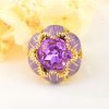 Purple Radiance Gold Plated Ring