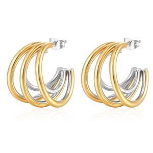Moonlit Two-tone Elegance Earrings
