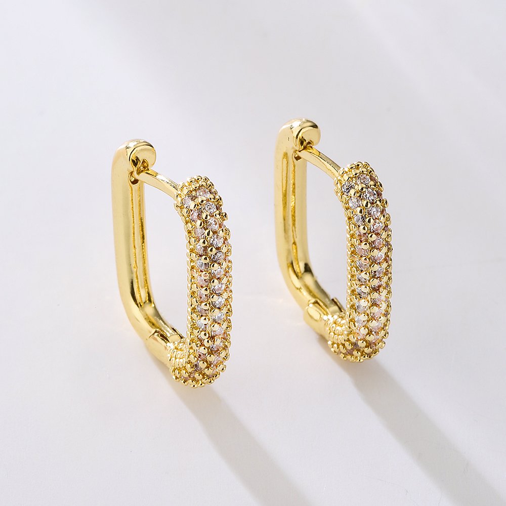 Coastal Zirconia Gold Earrings
