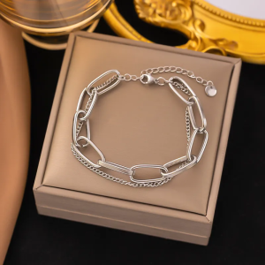 Double-Layer Chain Stainless Steel Bracelets