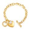 Heart Bracelet -18K Gold Plated Steel