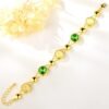 Bold Emerald Bracelet -18K Gold Plated Steel