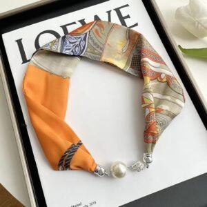 Classic Satin Silk Scarves - Orange